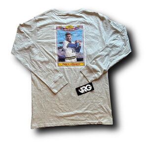 Medium Rowdy Gentleman Retro JFK Rookie Card New With Tags Long Sleeve Tee